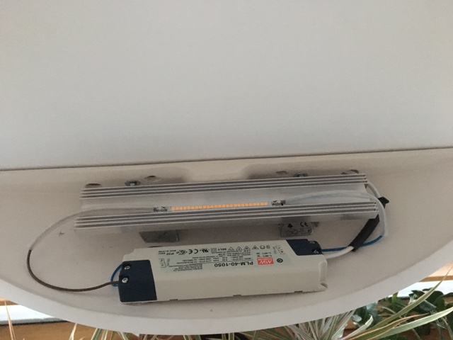 Bild der umgebauten Leuchte